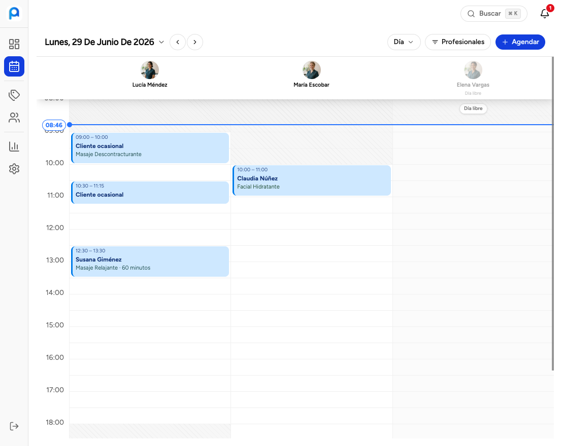 Visual team schedule