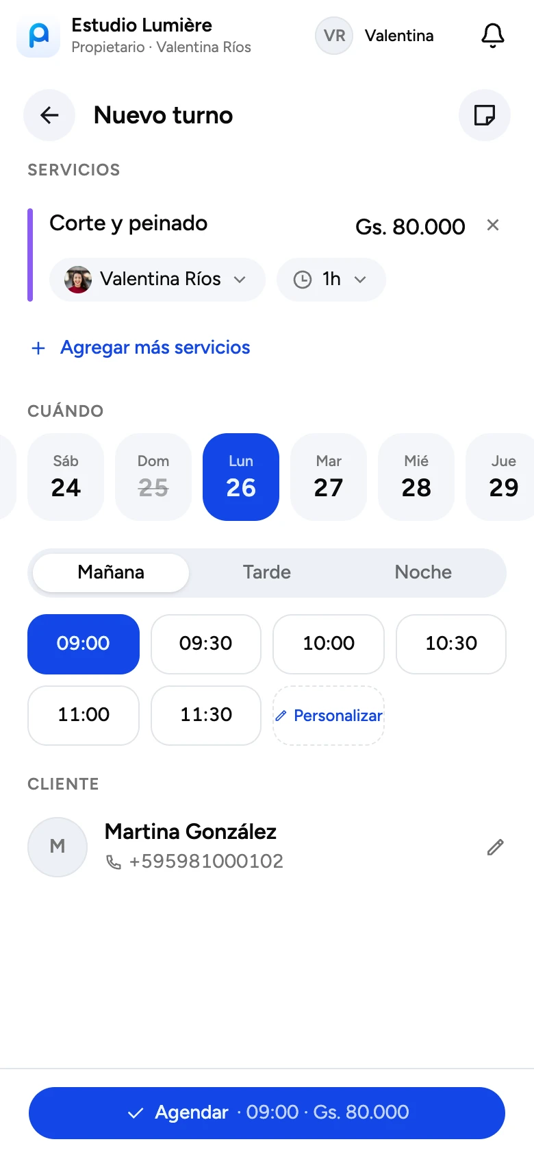 Servicios y precios