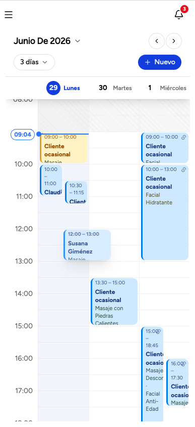 Drop it on the calendar and the appointment is confirmed.